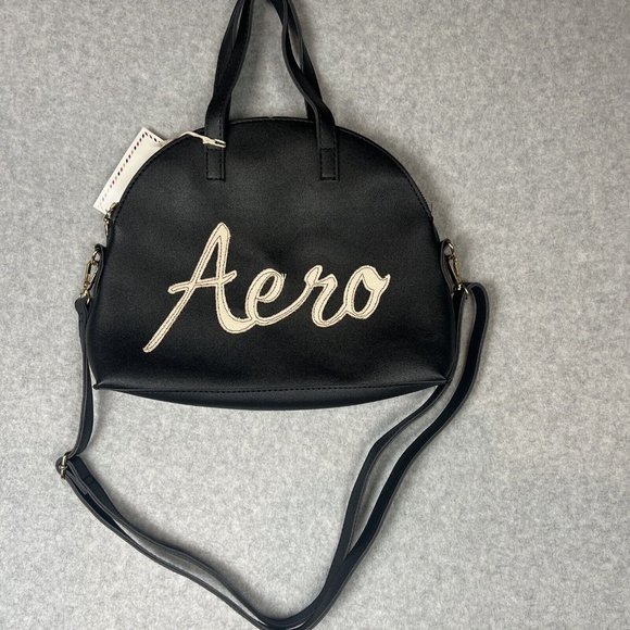 Aeropostale/Aero Black & White Logo Hand Bag Shoulder Purse New With Tags - Picture 2 of 6